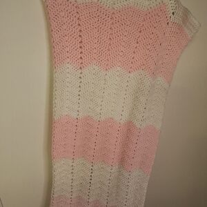 Baby Blanket Pink & White